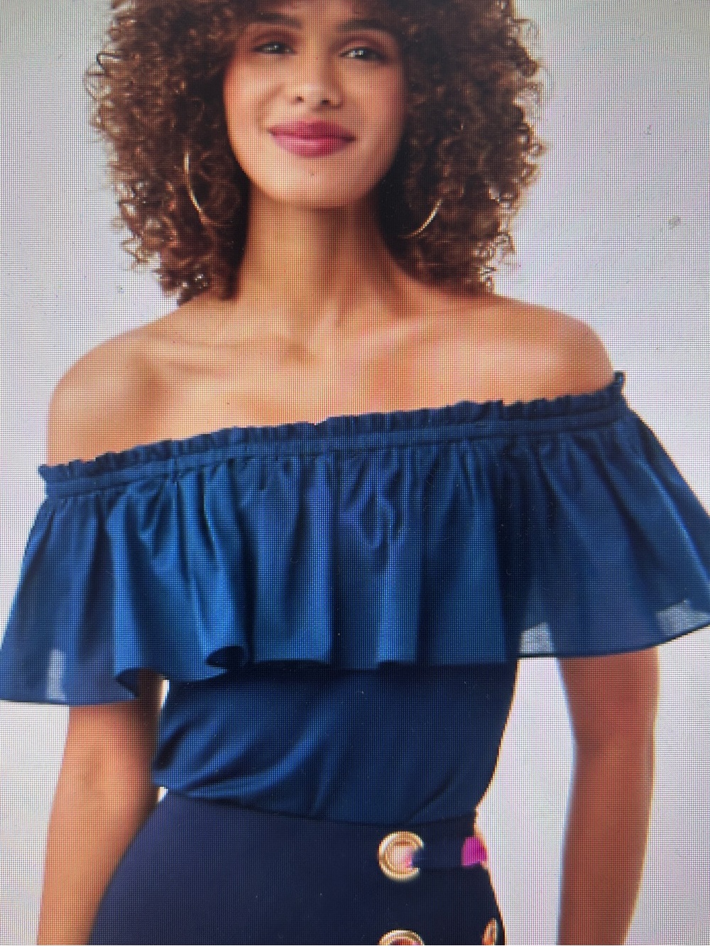 Trina Turk ml ink off the shoulder top
